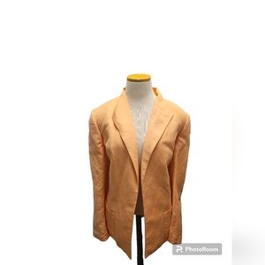 Kasper open front linen blend blazer